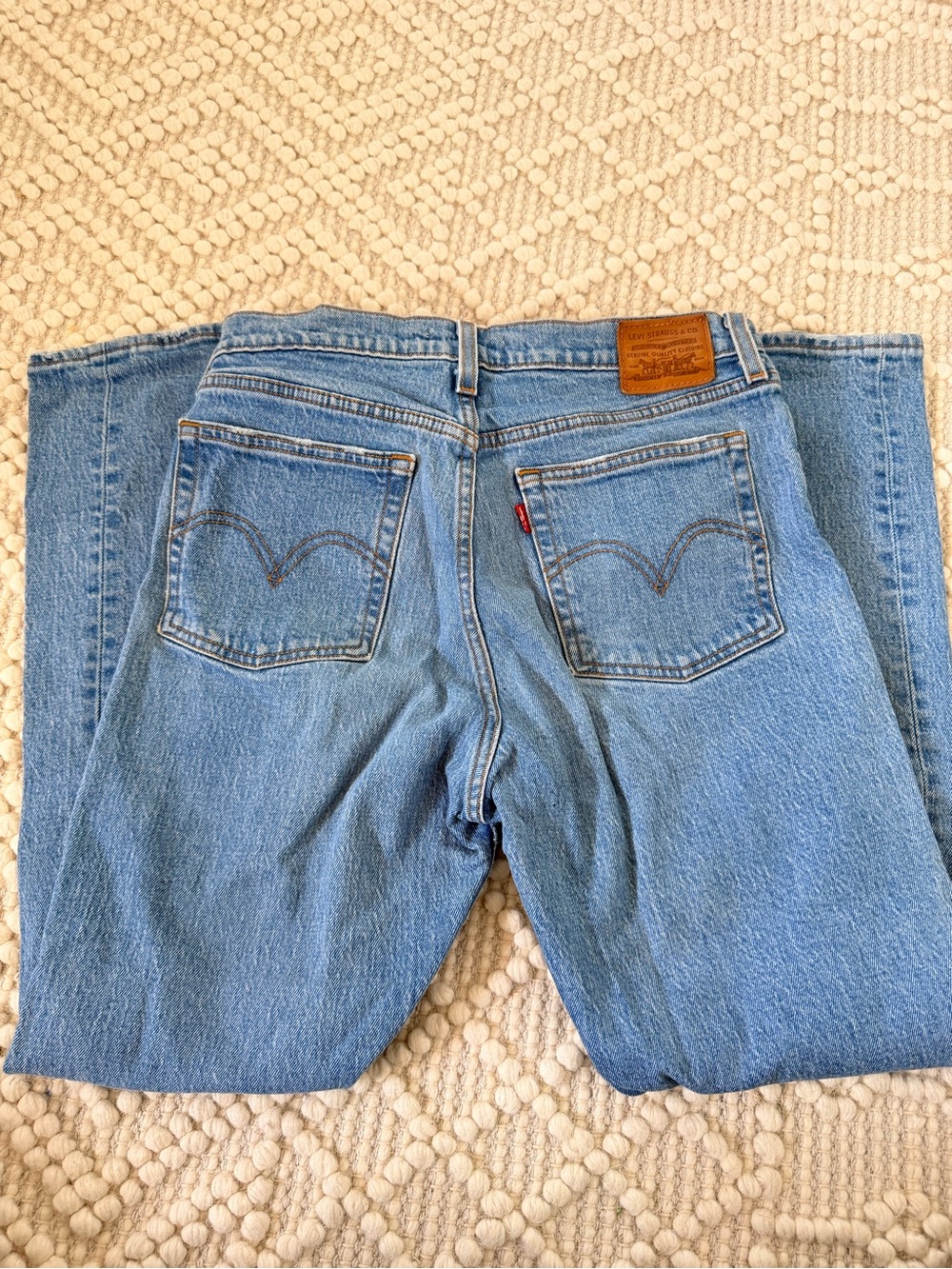 Levi's Light Blue Wedgie Straight Leg Jeans Size 28